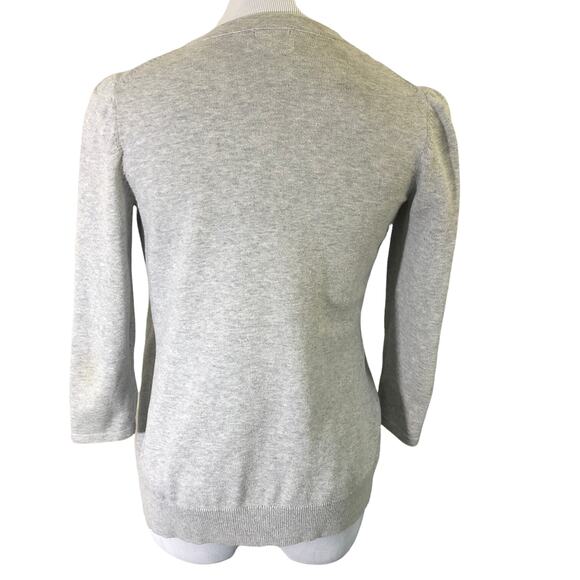 Tommy Hilfiger Women's Heather Grey Gray Pima Cottom Cardigan SIZE XS - Picture 3 of 9
